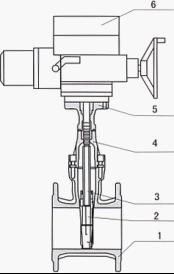 Z945電動彈性座封閘閥結(jié)構示意圖